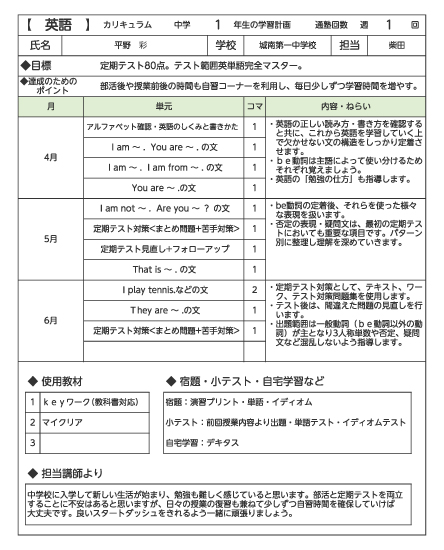 定期テスト対策 中学生の個別指導 個別指導塾の城南コベッツ