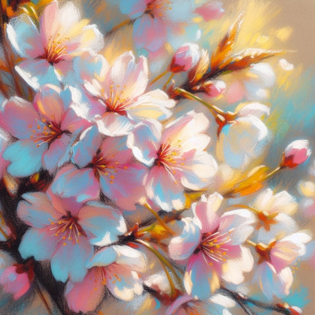 満開の桜の木の花びらに寄った画　パステル調.jpeg